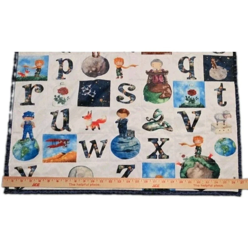 Handmade Little Prince Alphabet Baby Quilt Out Of Character Quilts @ 27